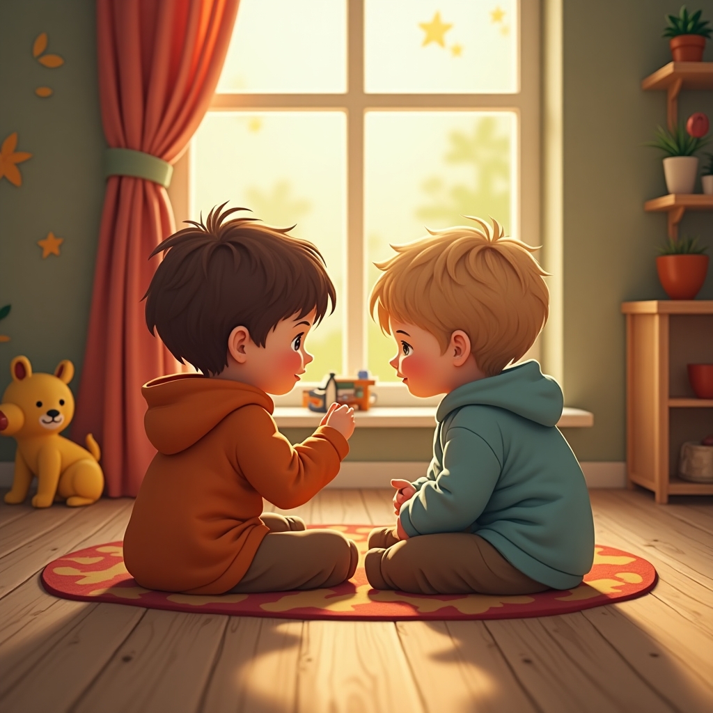 дети в детском саду играют 