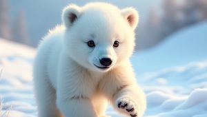 белый медвежонок
