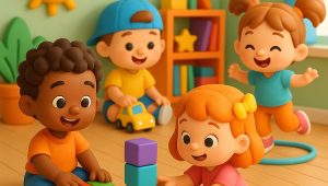 дети играют в детском саду