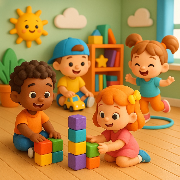 дети играют в детском саду