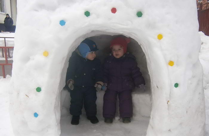 Оформление детского сада зимой