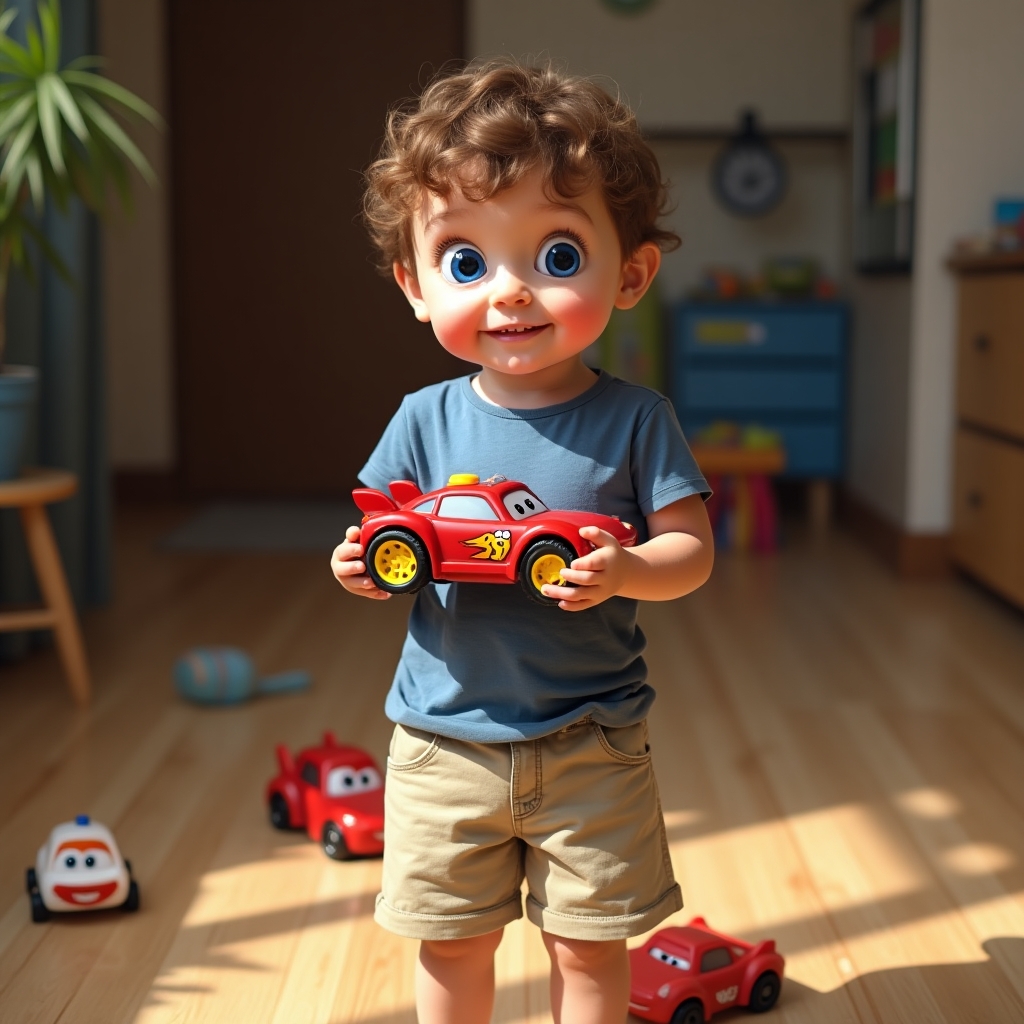 ребенок с игрушкой