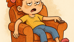 ленивая девочка