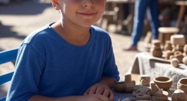 ребенок продает свои поделки