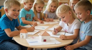 дети на сазятии в детском саду