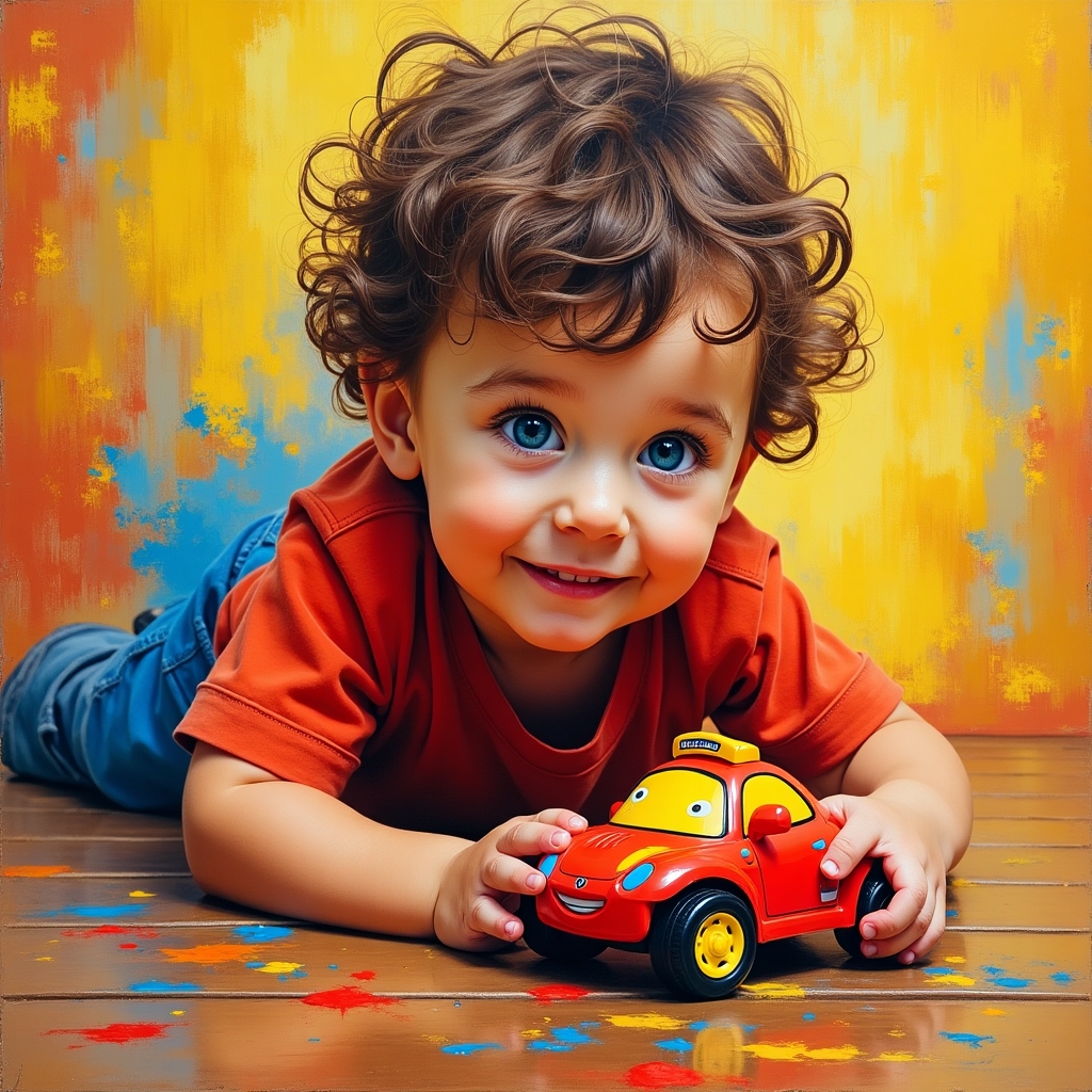 мальчик с машинкой