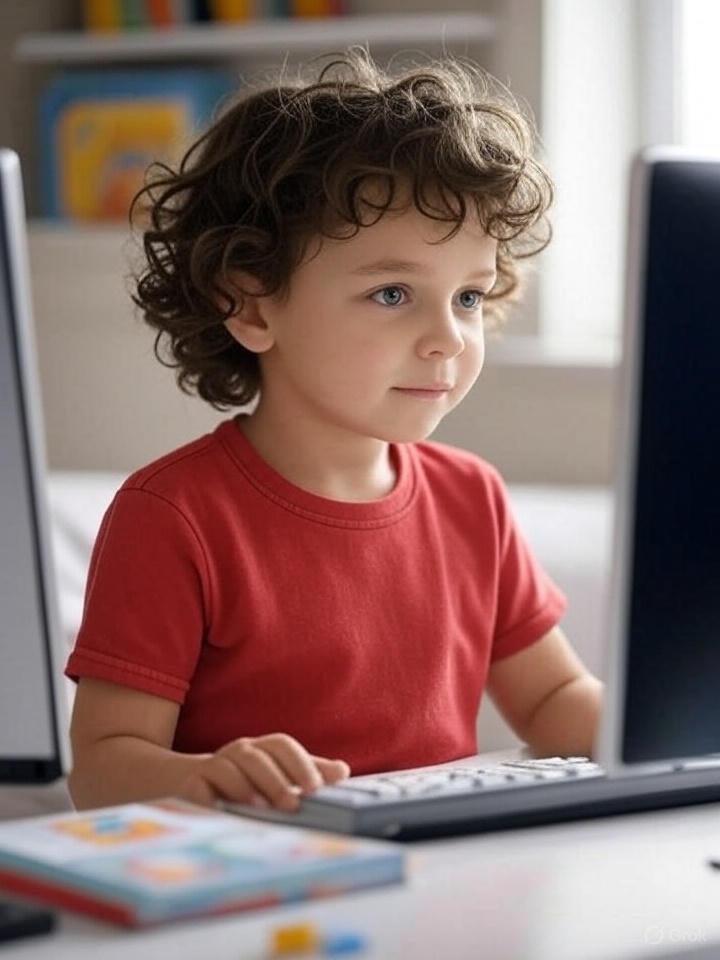 ребенок за компьютером