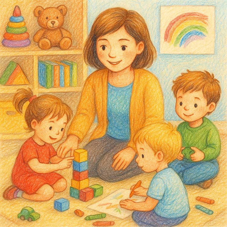 воспитатель на работе