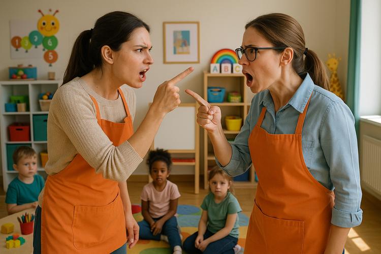 два воспитателя поругались 