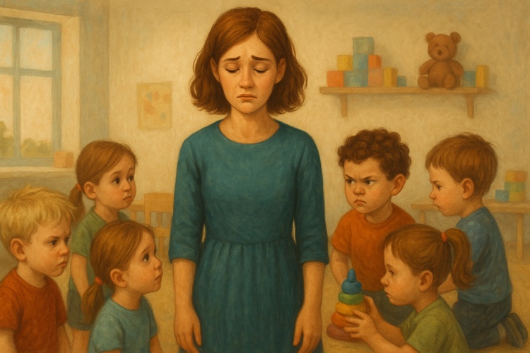 грустный воспитатель 