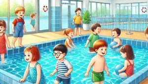 дети в бассейне детского сада