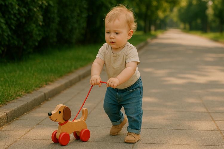 ребенок с каталкой