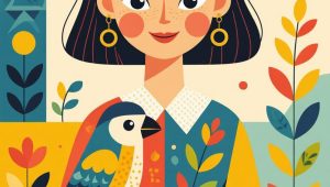 девочка и синичка