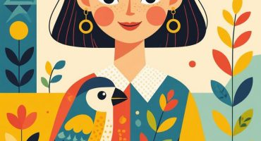 девочка и синичка