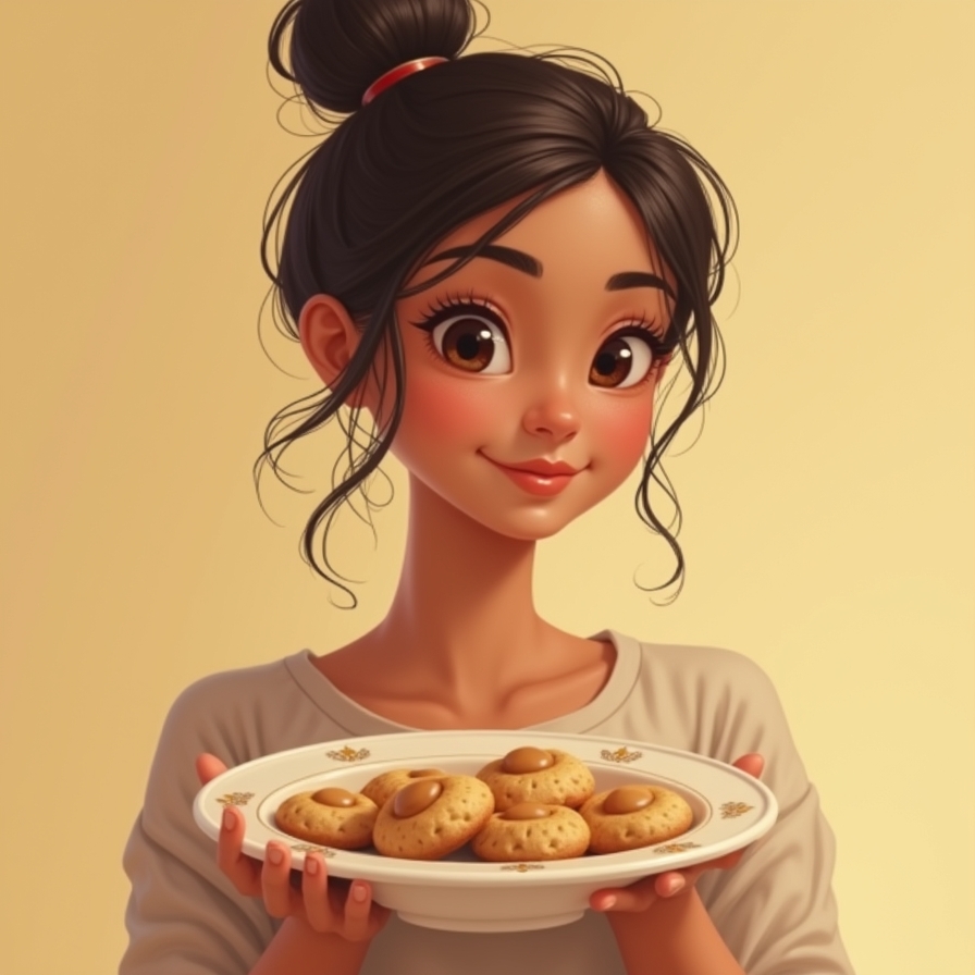 мама с тарелкой