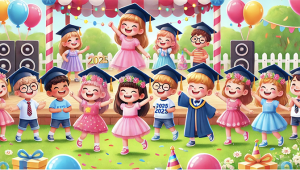 дети празднуют выпускной в детском саду 2025