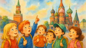 Дети на экскурссии в Москве