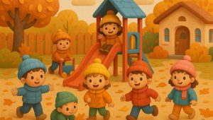 дети осенью в детском саду