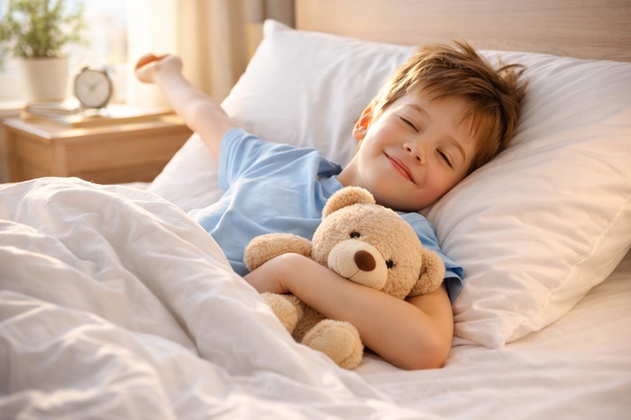 ребенок утром